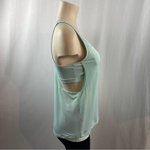 Athleta Mint Green 2 in 1 Gel Mesh Supercharged Tank Top M - Picture 4 of 10